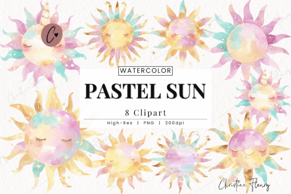 Celestial Sun Illustrations for Editorial Design