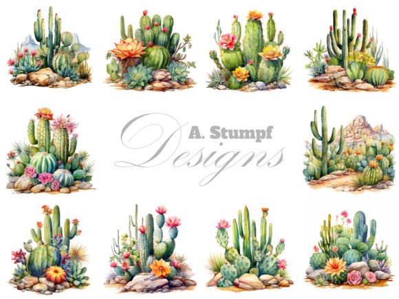 Review: Cactus Watercolor Plants Clipart Bundle