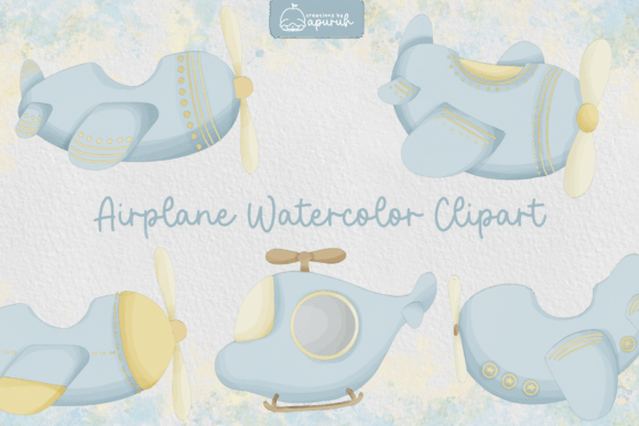Review: Cute Airplane Toy Watercolor Clipart