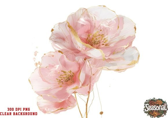 Watercolor Pink Camellia: A Versatile Illustration
