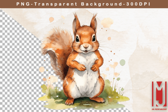 Watercolor Squirrel Clipart for Creative Illustrations