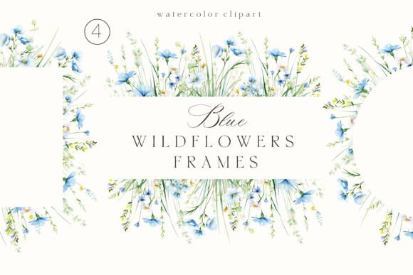 Watercolor Wildflower Border Frames PNG Review
