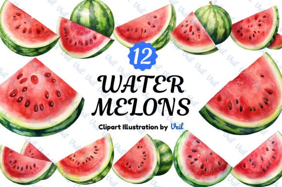 Watermelon Clipart Watercolor Bundle: A Fresh Illustrations Addition
