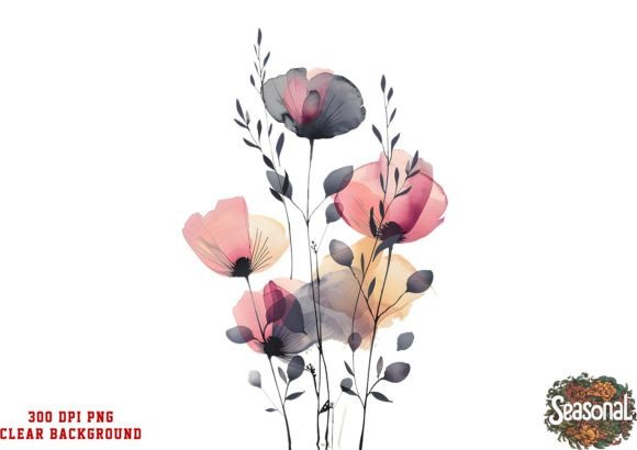 Wild Flower Watercolor Sublimation Illustrations Review